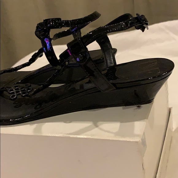 Diane von Furstenberg Black Patent Monaco Sandals - Picture 4 of 7